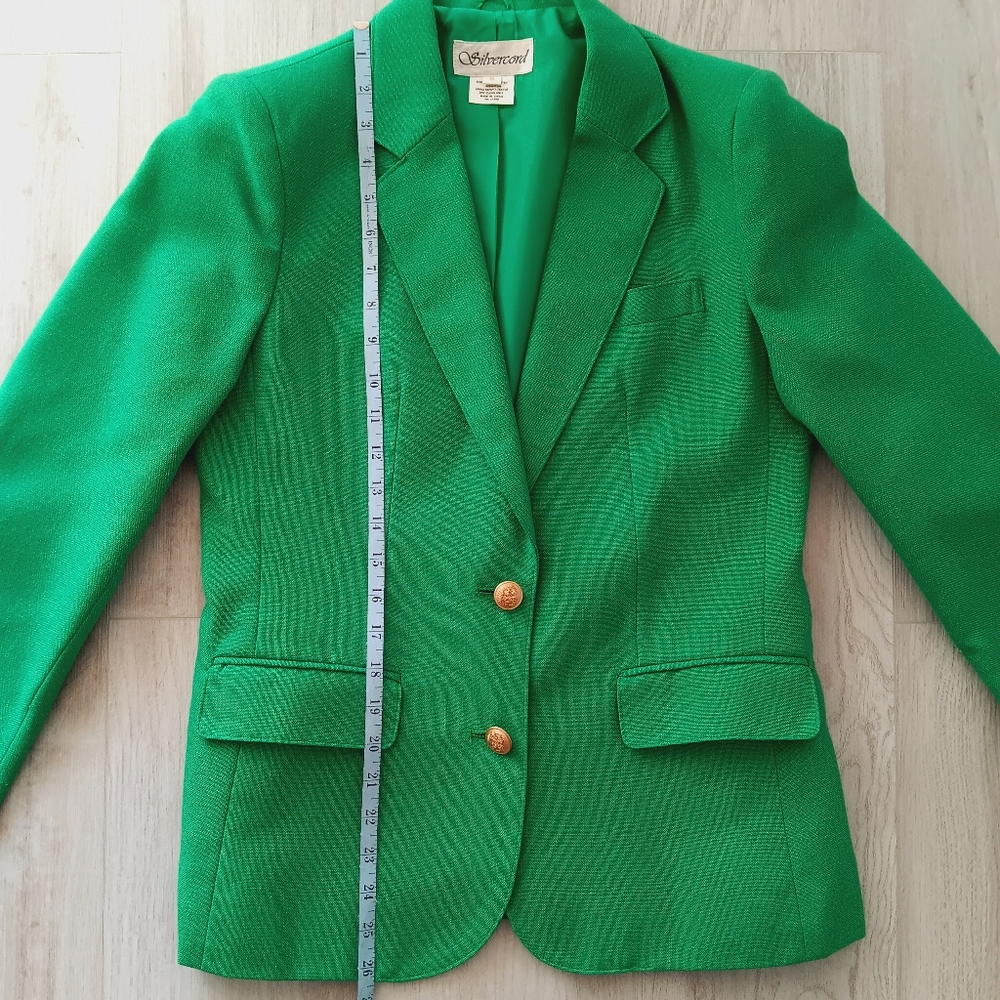 Silvercord Blazer Structured Jacket Button Front … - image 8